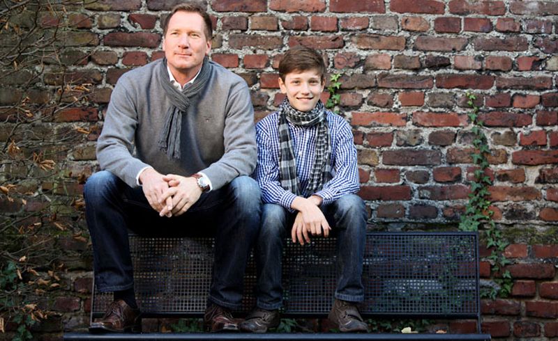 People , Father and Son , Bench , © Thomas-Sievert.de